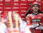 Francesco Bagnaia saat beraksi di lintasan MotoGP, pembalap Ducati Lenovo Team yang masa depannya menjadi sorotan.