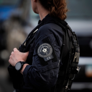 Petugas Secret Service berjaga di sebuah area keamanan tinggi. (Ilustrasi)