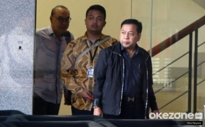 Setya Novanto, terpidana kasus korupsi E-KTP, saat mengikuti proses persidangan di pengadilan.