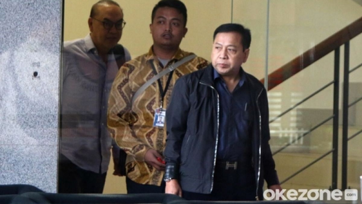 Setya Novanto, terpidana kasus korupsi E-KTP, saat mengikuti proses persidangan di pengadilan.