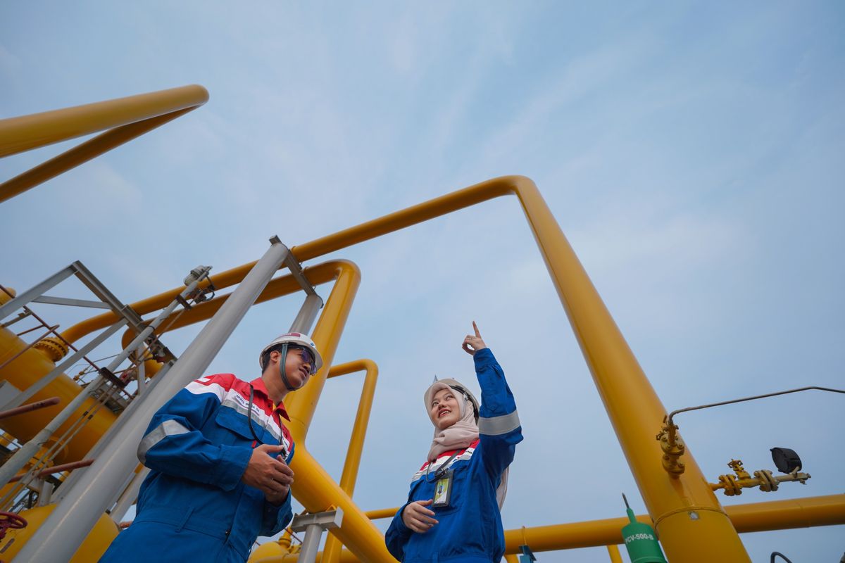 Ilustrasi infrastruktur pipa gas Pertagas yang menjadi tulang punggung bisnis transportasi gas nasional.