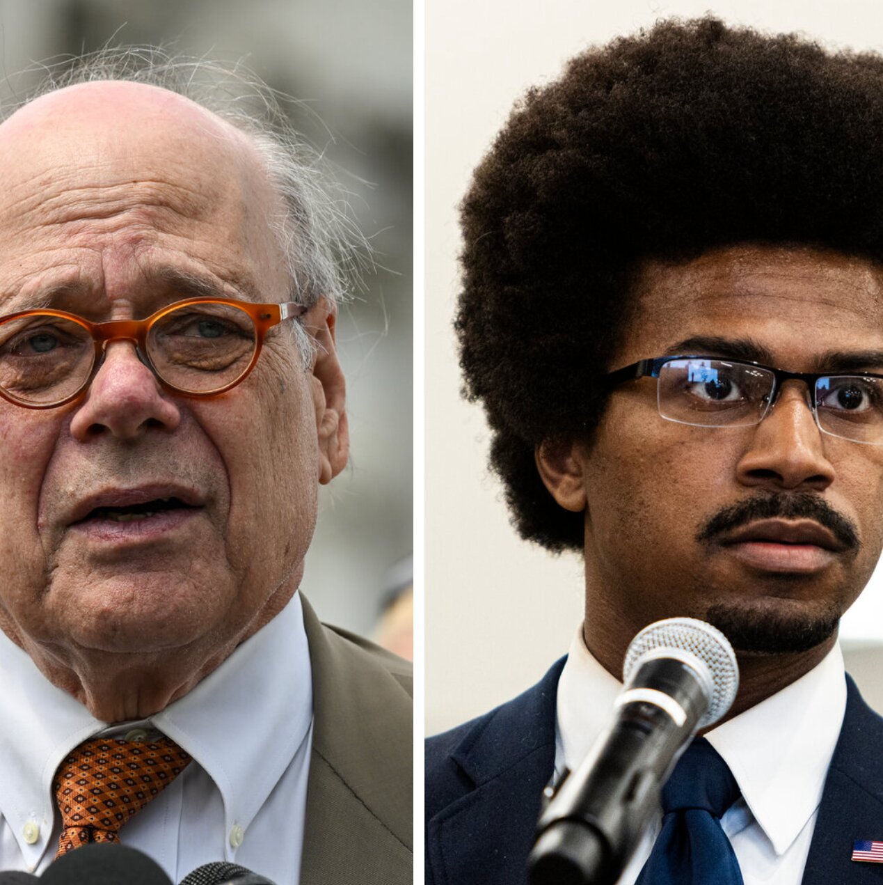 Perwakilan Steve Cohen (kanan), petahana Demokrat, dan Justin Pearson (kiri), legislator negara bagian, menjadi pusat pertarungan primer yang simbolis di Memphis, Tennessee.