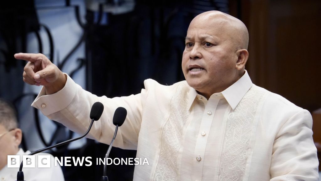 Gedung Senat Filipina di Manila, lokasi senator yang buron dari ICC mencari perlindungan di tengah surat perintah penangkapan internasional.