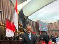 Presiden terpilih Prabowo Subianto saat menyampaikan Kerangka Ekonomi Makro dan Pokok-Pokok Kebijakan Fiskal (KEM-PPKF) RAPBN 2027 di hadapan anggota DPR.