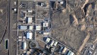 Fasilitas pengayaan uranium di Natanz, Iran, yang menjadi pusat perhatian dalam negosiasi nuklir internasional dengan Amerika Serikat dan negara-negara adidaya lainnya.