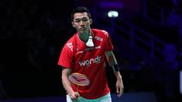 Pebulutangkis tunggal putra Indonesia, Jonatan Christie, saat berlaga di Singapore Open 2026.