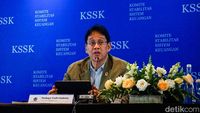 Menteri Keuangan Purbaya Yudhi Sadewa saat memberikan keterangan pers terkait pengelolaan anggaran negara dan prioritas belanja pemerintah.