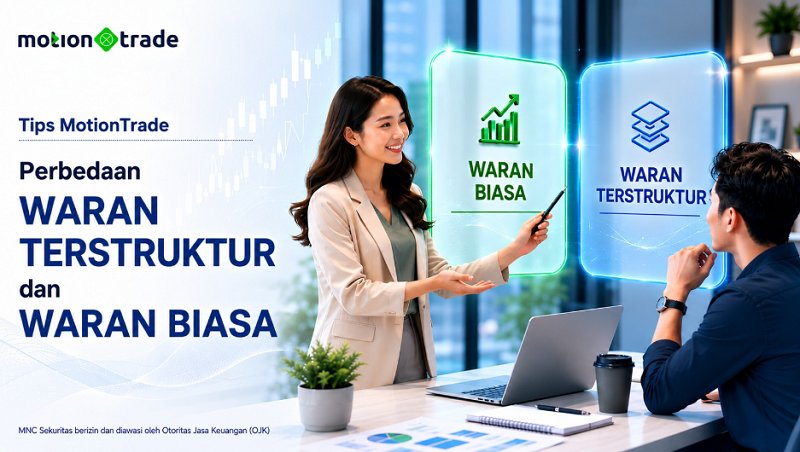 Investor mengamati pergerakan bursa saham, mempertimbangkan perbedaan waran terstruktur dan waran biasa dalam strategi investasi.