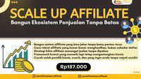 Ilustrasi jaringan kolaborasi atau sistem afiliasi yang mendukung skalabilitas bisnis.