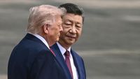 Presiden Tiongkok Xi Jinping saat menyampaikan pandangannya mengenai kondisi geopolitik global kepada pemimpin dunia.