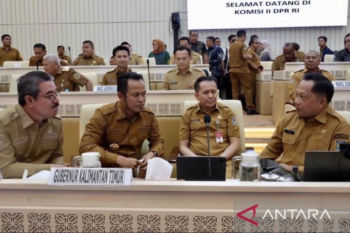 Gubernur Kalimantan Timur, Rudy Mas'ud, saat menyampaikan usulan terkait penambahan Dana Alokasi Umum (DAU) untuk mengatasi beban fiskal daerah yang meningkat. Isu ini menjadi krusial dalam diskusi desentralisasi fiskal dan kemandirian daerah.