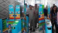 Gubernur DKI Jakarta Pramono saat menyampaikan rencana kebijakan transportasi di Balai Kota.