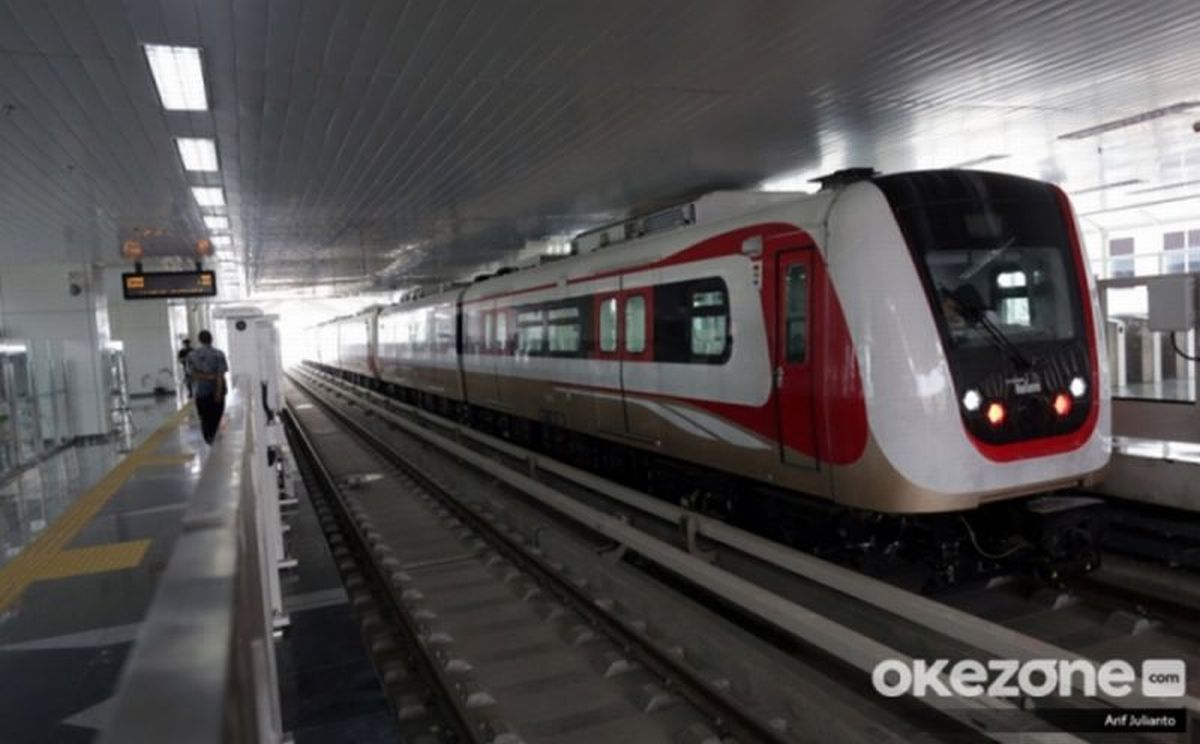 Render visual desain perpanjangan jalur LRT Jakarta yang akan menghubungkan Stasiun Manggarai ke kawasan Dukuh Atas, diharapkan rampung pada akhir 2028 atau awal 2029.