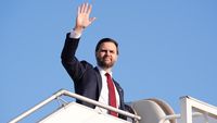 Wakil Presiden AS JD Vance saat tiba di Swiss, bersiap untuk perundingan sensitif dengan delegasi Iran guna membahas isu nuklir dan gencatan senjata Lebanon.