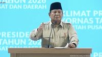 Presiden terpilih Prabowo Subianto saat menyampaikan pandangannya mengenai arah pembangunan bangsa.