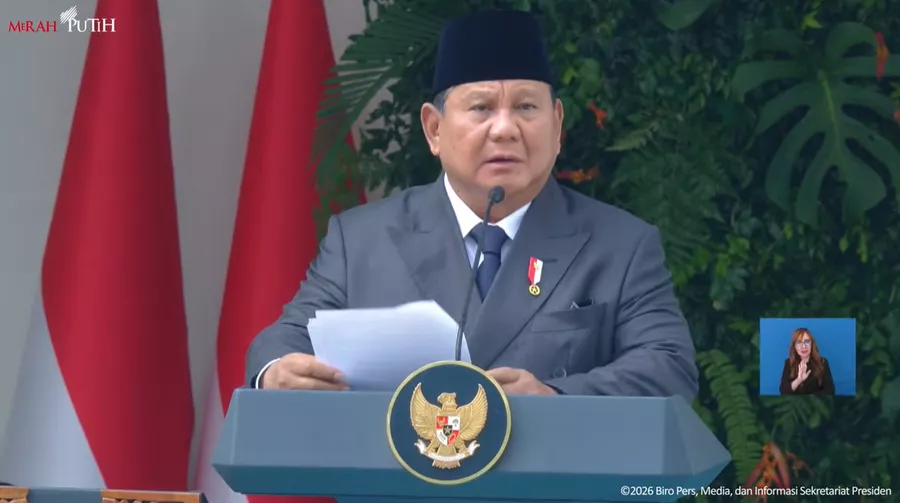Presiden Prabowo Subianto menyampaikan pandangannya tentang kondisi ekonomi nasional di hadapan publik.
