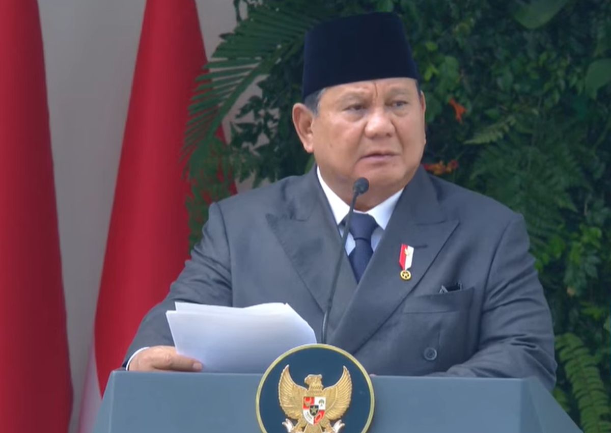 Presiden Prabowo Subianto memimpin Upacara Peringatan Hari Lahir Pancasila di Halaman Gedung Pancasila, Kementerian Luar Negeri, Jakarta, pada 1 Juni 2026, menyerukan implementasi nyata nilai-nilai luhur bangsa dalam kehidupan sehari-hari.