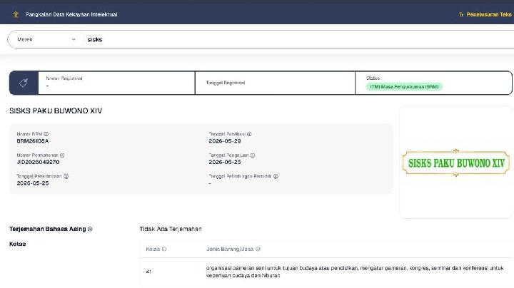 Direktur Jenderal Kekayaan Intelektual, Hermansyah Siregar, menjelaskan tahapan permohonan merek sesuai regulasi yang berlaku di Indonesia.