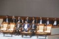 Menteri Keuangan Purbaya Yudhi Sadewa (tengah) bersama Wakil Menteri Keuangan Suahasil Nazara (kiri) dan Deputi Gubernur BI Juda Agung (kanan) saat menghadiri Rapat Paripurna DPR RI di Kompleks Parlemen, Senayan, Jakarta, Selasa (7/7/2026).
