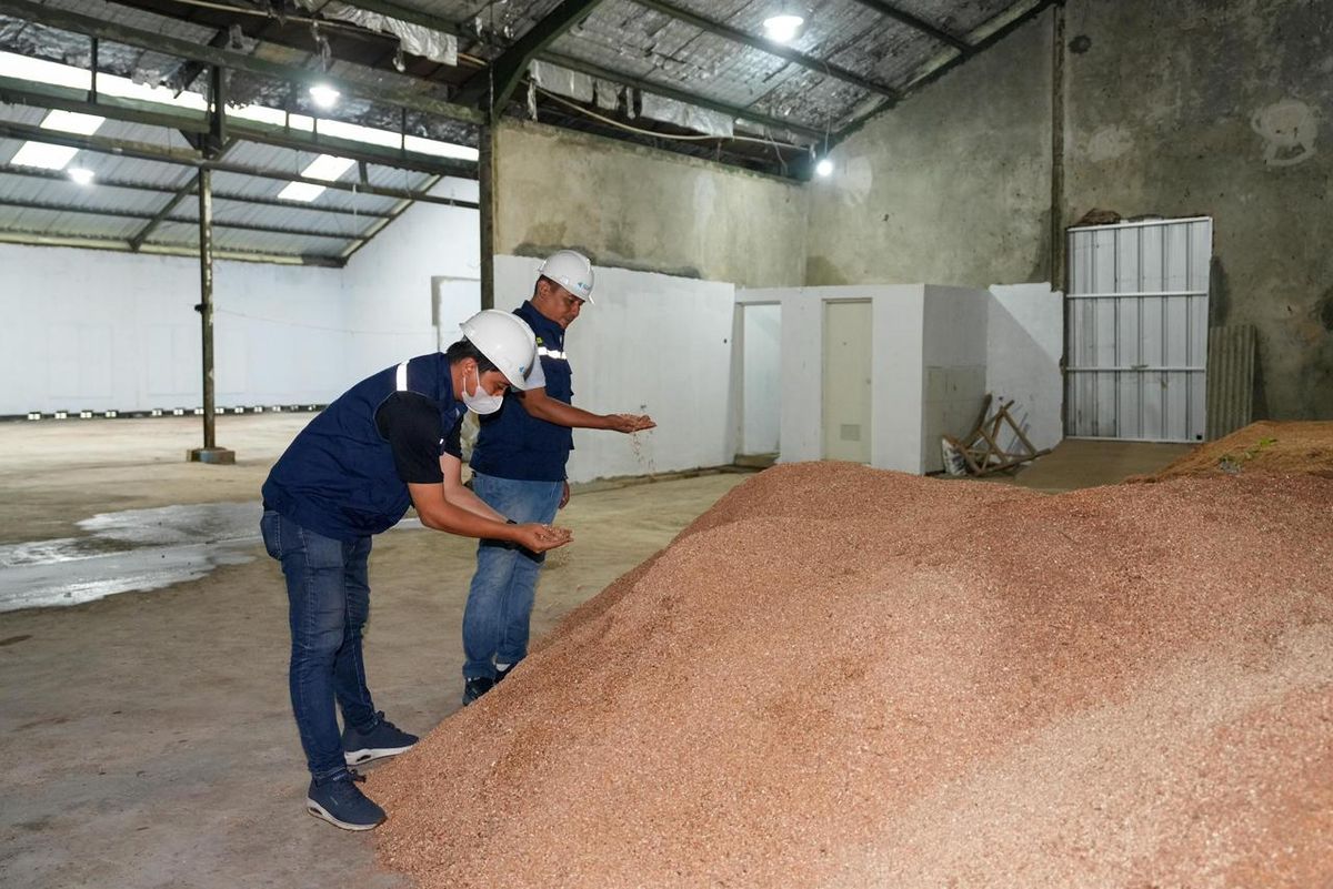 Fasilitas produksi hidrogen hijau atau pembangkit listrik energi terbarukan, simbol komitmen PLN EPI dalam mengembangkan ekosistem hidrogen rendah karbon nasional.