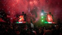 Selebrasi massal kemenangan Meksiko di Piala Dunia 2026 di Mexico City yang berujung pada tragedi.