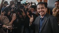 Roy Suryo saat mengajukan permohonan praperadilan terkait penetapan dirinya sebagai tersangka kasus dugaan ijazah palsu Presiden Joko Widodo.