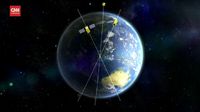 Konsep jaringan satelit komputasi AI di orbit Bumi, menggambarkan ambisi Tiongkok melalui Xingshu Plan untuk mengelola data secara cerdas langsung dari luar angkasa.