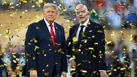 Mantan Presiden AS Donald Trump dan Presiden FIFA Gianni Infantino dikabarkan berdiskusi mengenai kemungkinan pencalonan Infantino sebagai Sekretaris Jenderal PBB.