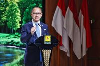 Wakil Ketua MPR Eddy Soeparno saat menyampaikan pandangannya mengenai implementasi kebijakan B50 untuk memperkuat kemandirian energi nasional.