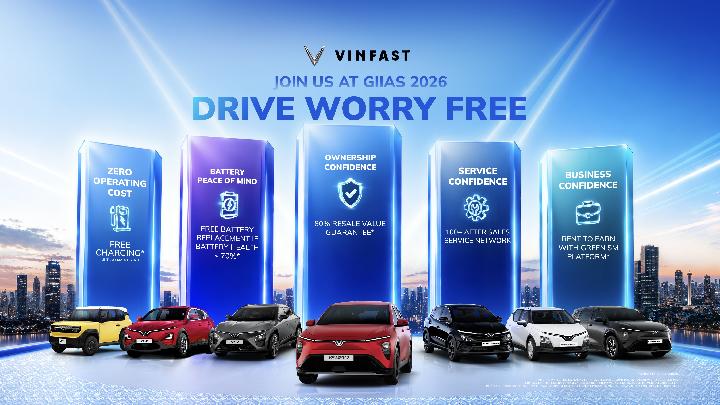 VinFast menampilkan jajaran kendaraan listrik (EV) terbarunya di GIIAS 2026, termasuk model seperti VF 3, VF 6, VF 7, dan VF MPV 7, menandai ekspansi agresif di pasar Indonesia.