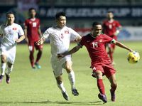 Timnas Indonesia merayakan gol ke gawang Vietnam di Stadion Pakansari pada Piala AFF 2016, sebuah kenangan manis yang membakar semangat Garuda menghadapi lawan yang sama di masa depan.