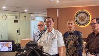 Ketua Dewan Ekonomi Nasional (DEN) Luhut Binsar Pandjaitan saat menyampaikan pandangan mengenai fundamental ekonomi Indonesia dan pentingnya persatuan serta teknologi dalam pembangunan nasional.
