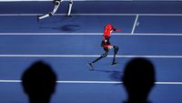 Ilustrasi robot humanoid berlari di lintasan. Klaim tentang robot China memecahkan rekor Usain Bolt masih memerlukan verifikasi ketat dari bukti dan kondisi pengujian.