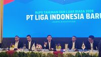 Suasana Rapat Umum Pemegang Saham (RUPS) I.League yang digelar di Jakarta, menandai era baru restrukturisasi organisasi dan pengunduran diri Direktur Utama.