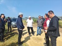 Tampak ilustrasi lahan luas yang akan menjadi lokasi pembangunan Sekolah Rakyat permanen seluas 7,1 hektare di Desa Gunggung, Kabupaten Sumenep.