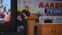 Pengurus Pusat Persatuan Teqball Seluruh Indonesia (PP POTSI) saat menggelar Rapat Kerja Nasional (Rakernas) membahas tata kelola dan peningkatan prestasi.