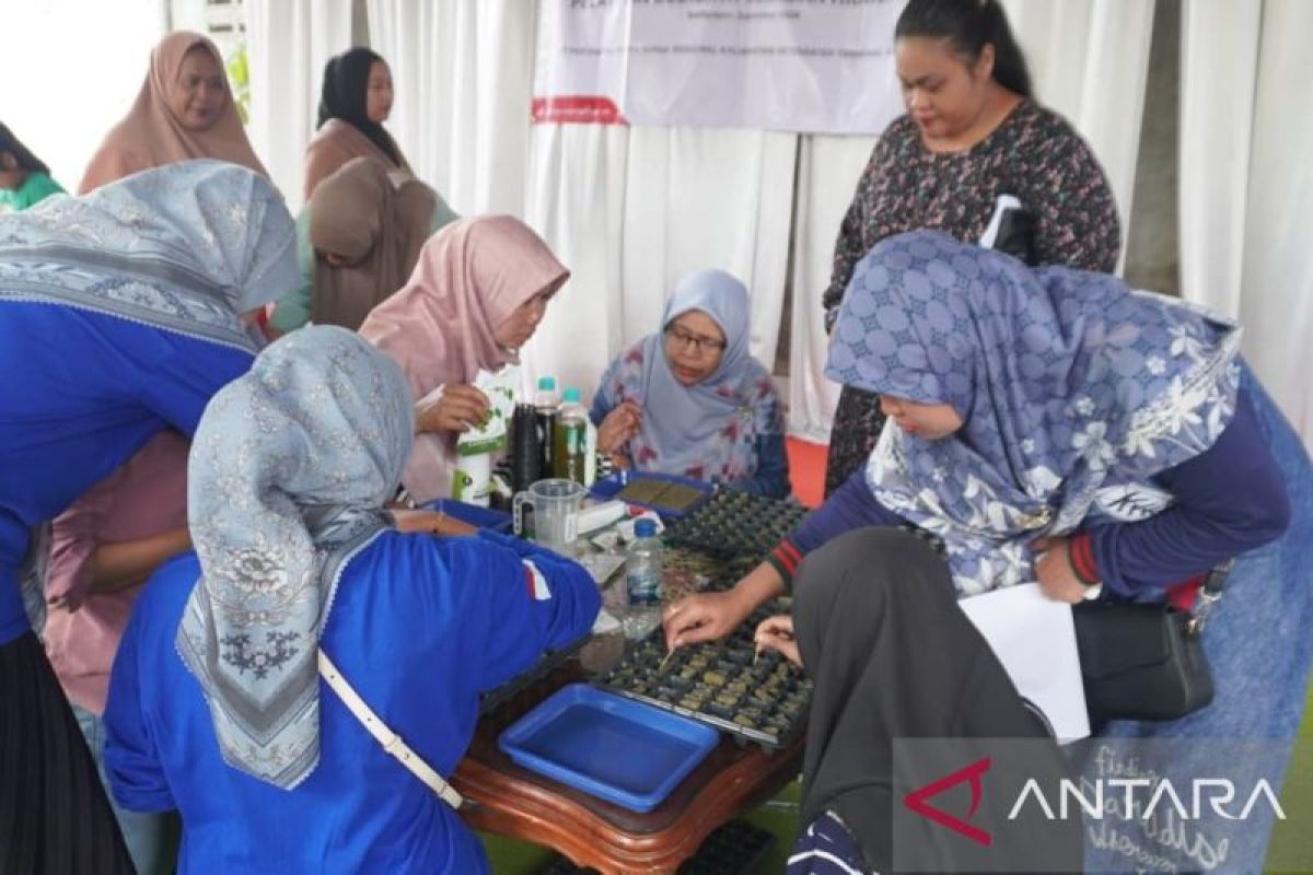 Warga antusias mengikuti pelatihan urban farming dan hidroponik dalam program PELITA di RT 59 Batu Ampar, Balikpapan, meningkatkan ketahanan pangan dan ekonomi keluarga.