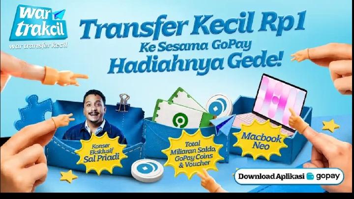 Pengguna GoPay dapat berpartisipasi dalam program War Trakcil untuk mengumpulkan potongan teka-teki dan menukarkannya dengan berbagai hadiah menarik, termasuk MacBook Neo dan tiket konser eksklusif.