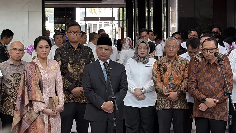 Menteri Keuangan Suahasil Nazara memberikan pidato perdananya usai dilantik Presiden Prabowo Subianto di Istana Negara, Jakarta, pada Senin (14/9/2026). Ia langsung menekankan pentingnya laporan APBN yang akuntabel dan transparan.
