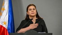 Wakil Presiden Filipina Sara Duterte terlihat di sebuah acara publik di Manila. Situasi hukum yang dihadapinya kini menjadi sorotan.