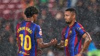 Penyerang muda Barcelona, Lamine Yamal, dalam aksi di lapangan. Gabriel Jesus menilai Yamal memiliki kemiripan dengan Neymar dan potensi melampauinya.