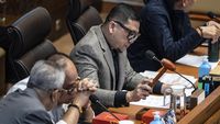 Ahmad Doli Kurnia Tandjung saat memberikan keterangan pers di Gedung DPR RI.