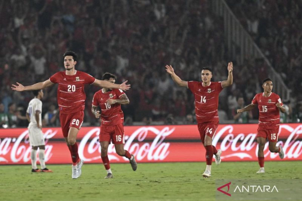 Justin Hubner merayakan kemenangan bersejarah Timnas Indonesia di FIFA ASEAN Cup 2026.
